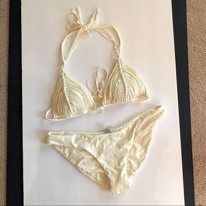 NWT PILYQ Bikini in Ivory